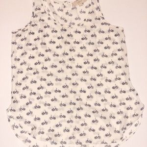 Loft Bicycle Print Tank